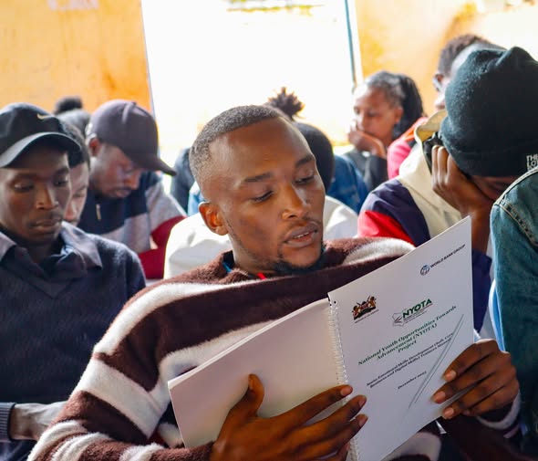 NYOTA Project OJE beneficiary during the induction training.