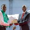 President William Ruto issuing RPL beneficiaries with certificates at State House. 